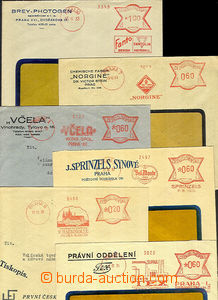 41801 - 1928-38 comp. 12 pcs of envelopes with meter stmp Prague fir