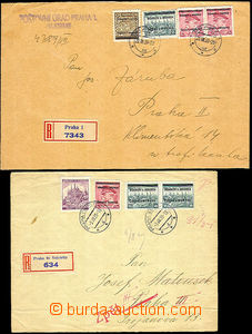 41923 - 1939 R letters (2 pcs of) franked with. overprint stamps in/