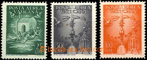 42267 - 1947 Mi.144-46 air-mail, highest value, on reverse small def