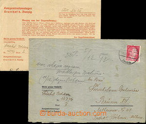 42288 - 1942 C.C. STUTTHOF b. DANZIG   letter sent from Czech prison
