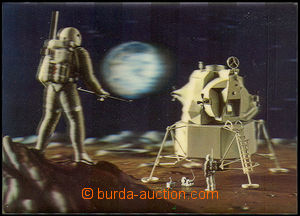 42604 - 1970 landing astronautů USA on the Moon, prostorová postca