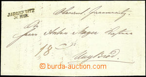 42864 - 1845 folded letter with straight line postmark JAROMERITZ/ 3