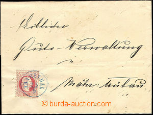 42956 - 1869 skládaný přebal dopisu vyfr. zn. Mi.37 (5kr), modré
