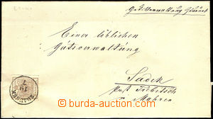 42972 - 1856 skládaný přebal dopisu vyfr. zn. Mi.4, DR Zdaunek/ 1