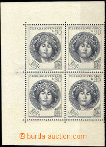 43367 - 1953 Pof.757ST Destinnová, L block of four with joined type
