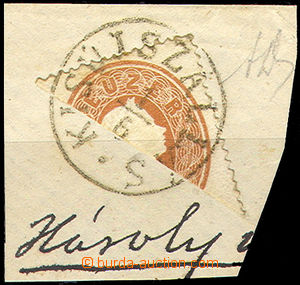 43410 - 1860 bisected stmp The 3rd issue 10Kr on cut-square, Mi.21, 