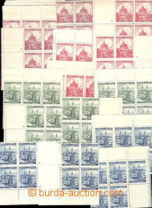 43465 - 1939 Pof.32-35 Krajinky, miniatury ze 4-bloků s DZ +, svě