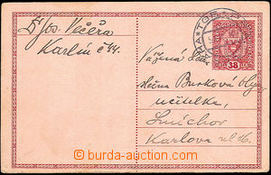 43512 - 1917 pneumatic tube postcard Mi.RP31, CDS Praha*TGF/ 5.X.17,