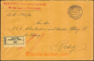 43515 - 1918 R dopis polní pošty, DR Kriegsspital/ Sternthal b.Pet