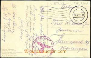 43805 - 1941 postcard from Latvia without franking, dumb MC with dat