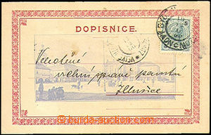 43887 - 1900 Nový Bydžov, soukromá firemní dopisnice s modrým p