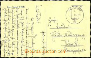 44261 - 1939 BOHEMIA-MORAVIA, postcard Brno sent through/over Feldpo