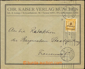 44529 - 1923 Inflace - dopis v místě do 20g vypl. známkou Mi.327A