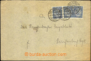 44533 - 1922 Inflace - dopis do 20g v další přepravě vyfr. služ