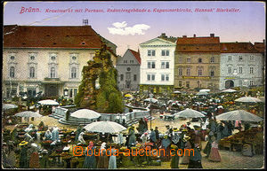 44736 - 1914 Brno - Vegetable square, used, fold corner
