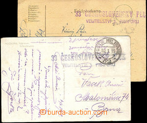 44744 - 1919 2 pcs of early entires FP in Slovakia, 1x cancel. POSTA