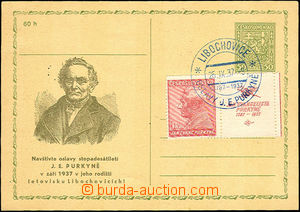 44746 - 1937 CDV65 with private added print J. E. Purkyně with moun