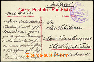 44860 - 1916 pohlednice Antverp zaslaná do Gothy, příchozí razí