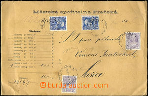 44904 - 1909 cenné psaní vyfr. zn. Mi.2x 140, 2x 147, DR Praha 16.