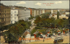45053 - 1911 Brno, color view of place between Grand hotel and railw