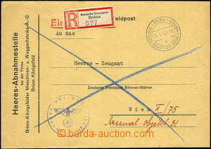 45131 - 1943 Reg letter to Wien (Vienna) through/over Deutsche Servi