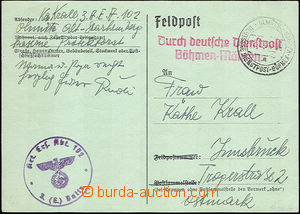 45153 - 1941 lístek FP zaslaný do Insbrucku před Deutsche Dienspo