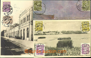 45228 - 1921-28 sestava 3ks pohlednic vyfr. výplatními zn. na obra