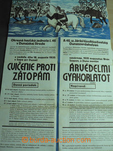 45314 - 1935 plakát oznamující konání Cvičenie proti zátopám