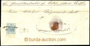 45323 - 1851 folded letter with issue I 9 Kreuzer, Mi.5 HP, T I. wit