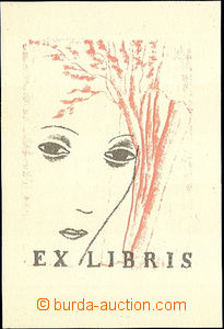 45353 - 1930 TOYEN  portrait girl, Ex Libris, color lithography., 47