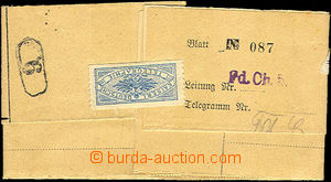 45368 - 1912 použitý formulář telegramu adresovaného do Charlot