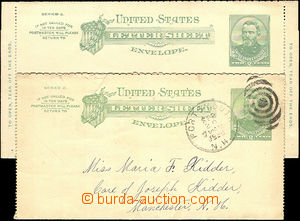 45373 - 1888 comp. 2 pcs of p.stat letter cards (Un and used), CDS P
