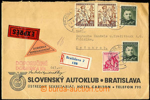 45561 - 1942 R+Ex+Dobírka na 643Sk na obálce Slovenského Autoklub