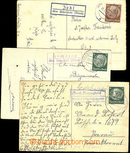 45639 - 1939-40 3 pohlednice s dobře čitelnými razítky poštoven