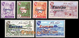 45984 - 1961 HERM ICELAND  set 6 pcs of stamps with additional-print