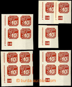 45995 - 1939 Pof.NV5, Newspaper stamps I., comp. 3 pcs of L bloks of
