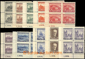 46051 - 1928 Pof.233-242, Jubilejní krajinky v levém dolním 4-blo