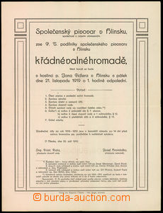 46076 - 1919 invitation for general meeting Společenského brewery 