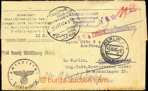 46079 - 1942 Lw. Barackenlager Bln. Adlershof, straight line postmar