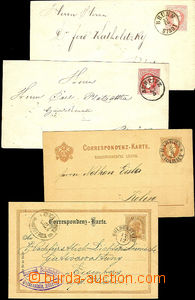 46183 - 1871-93 comp. 4 pcs of p.stat, 2x postal stationery cover 5 