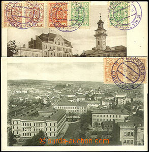 46480 - 1919 POLAND  comp. 2 pcs of philatelic entires on/for postca