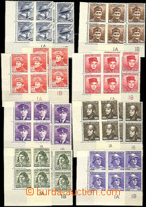 47458 - 1945 Pof.387-402 War Heroes, complete set L bottom  bloks of