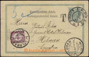 47535 - 1902 dopisnice Mi.P131 zaslaná do Egypta, DR Praha 1/ 13.2.