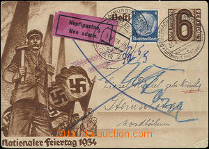 47545 - 1934 post card Mi.P251 added Mi.514, special cancellation Ge