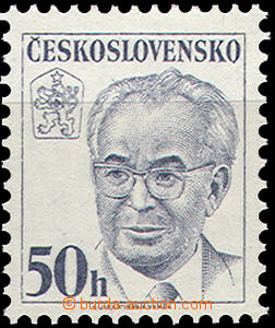 47819 - 1983 Pof.2574 Husák, známka s úplně vynechaným podtiske