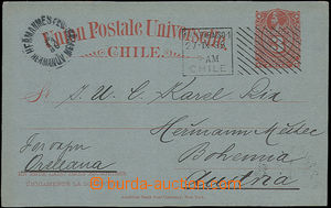 47908 - 1898 international post card 3ct Columbus, MC 1Valparaiso/ 2
