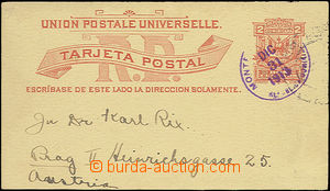 47914 - 1913 mezinárodní dopisnice 2ct Znak, červená, neúplné 