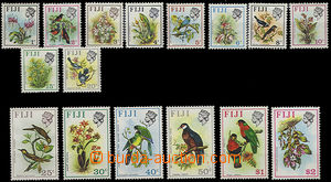 47948 - 1971 FIJI Mi.276-291, Flowers And Birds, complete set of 16 