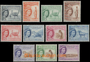 47952 - 1953 BRITISH SOMALILAND Mi.121-131 motifs + Elizabeth  II., 