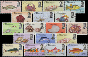 47957 - 1969 Mi.331-348 Mořská fauna + Alžběta II., kompl. séri